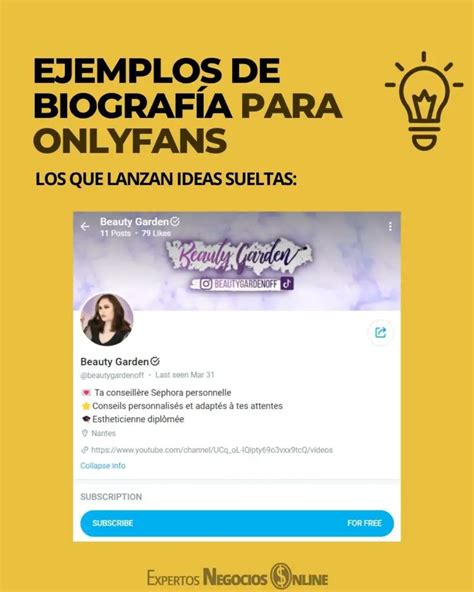 ejemplos de biografías para onlyfans|Guía definitiva para una biografía de OnlyFans que。